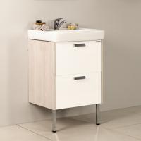 Тумба с раковиной Aquaton Йорк 55 белый/ясень фабрик