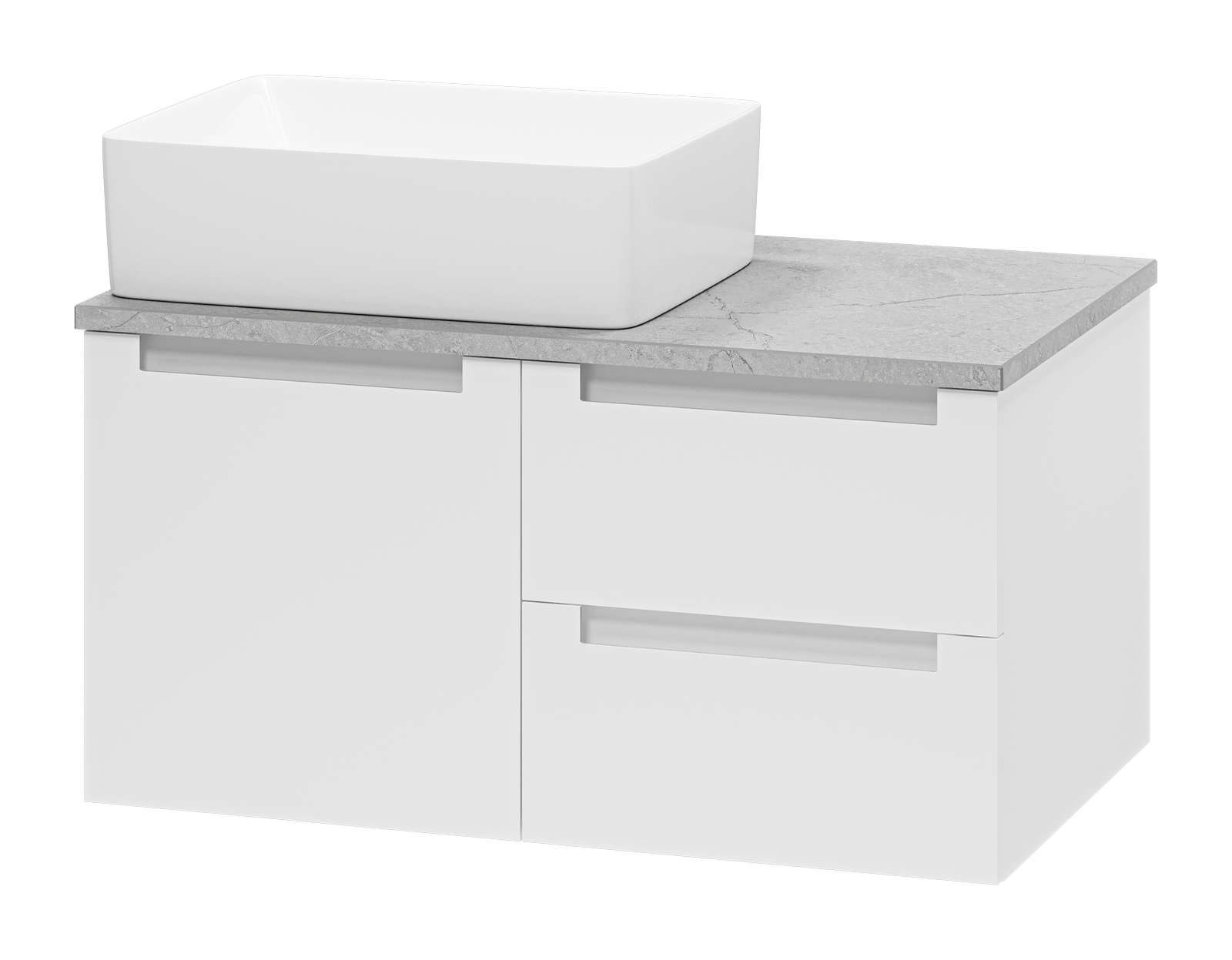 Тумба с раковиной Brevita Cargo 80 подвесная