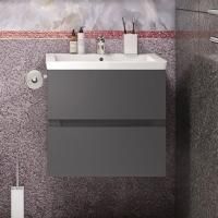 Тумба с раковиной Art&Max Techno 60 подвесная, смоки софт