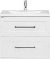 Тумба под раковину Misty Марта 60 подвесная белая фактурная