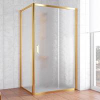 Душевой уголок Vegas Glass ZP+ZPV 110*70 09 02 профиль золото, стекло шиншилла
