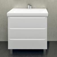 Тумба под раковину 1MarKa Кода 80Н белый глянец