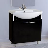 Тумба с раковиной Bellezza Глория Гласс 75 черная