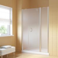 Душевая дверь в нишу Vegas Glass EP-2F LUX 155 07 10 R профиль матовый хром, стекло сатин