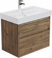 Тумба с раковиной Aquanet Nova Lite 2.0 75 2 ящика, дуб рустикальный
