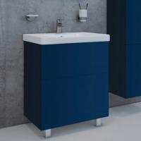 Тумба с раковиной Am.Pm Gem 75 глубокий синий, с 2 ящиками, напольные