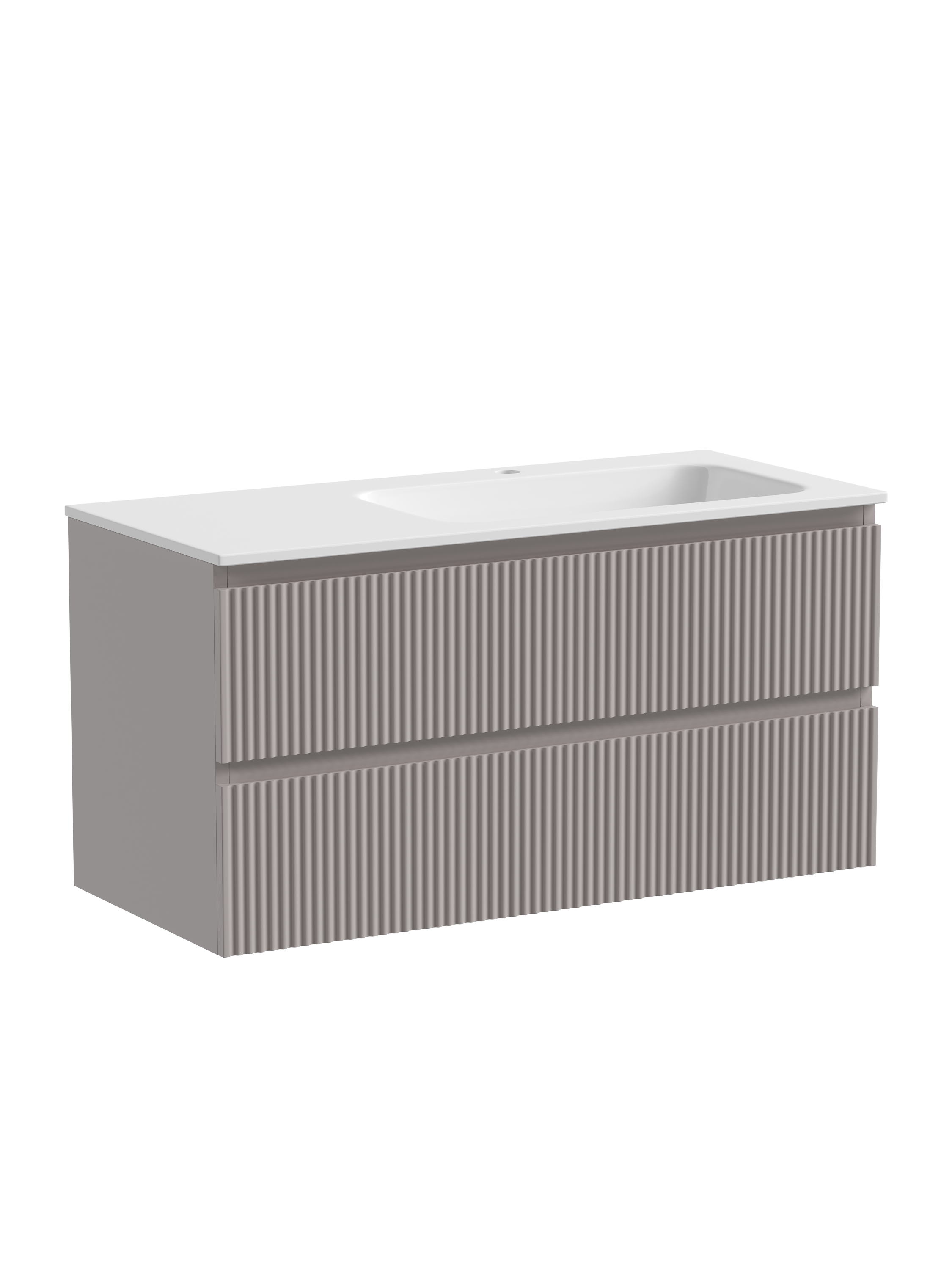 Тумба с раковиной Sancos Snob R 100 Doha Soft правая SNR100RSM, подвесная