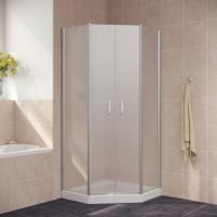 Душевой уголок Vegas Glass EFA-Pen LUX 100 07 10 профиль матовый хром, стекло сатин
