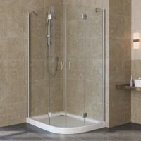 Душевой уголок Vegas Glass AFS-F Lux 110*80 07 01 L профиль матовый хром, стекло прозрачное