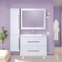 Мебель для ванной Misty Марта 100 напольная белая фактурная