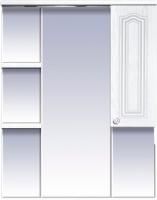 Зеркало-шкаф Misty Валерия 85 белый фактурный R