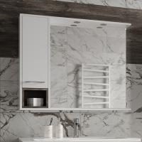 Зеркало Misty Фетта 100 L c подсветкой, белое