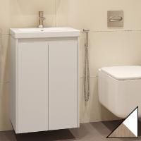 Тумба под раковину Velvex Klaufs 50.2D белая, шатанэ, подвесная