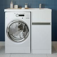 Тумба с раковиной Aquaton Лондри 40 R, под стиральную машину