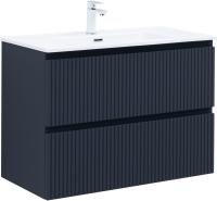 Тумба с раковиной Aquanet Джейн (Flat) 90 маренго
