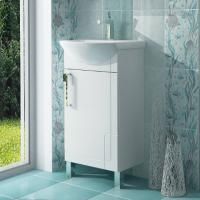 Тумба с раковиной Triton Диана 45 R, 1 дверь, белая, напольная