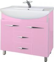 Тумба под раковину Bellezza Глория Гласс 90 розовая