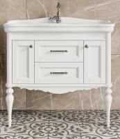 Тумба с раковиной ValenHouse Эстетика 100, белая, подвесная, ручки хром