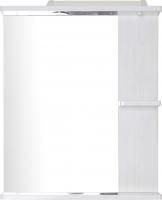 Зеркало ASB-Mebel Орхидея 60 белое, северное дерево, с подсветкой