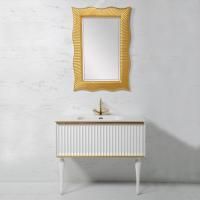 Мебель для ванной Armadi Art Vallessi Avantgarde Canale 100 белая, с раковиной-столешницей