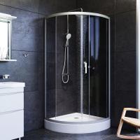 Душевой уголок Am.Pm Like W83G-315-090CG64 90x90 профиль матовый хром, стекло тонированное