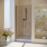 Душевая дверь в нишу Vegas Glass AFP LUX 120 05 05 L профиль бронза, стекло бронза