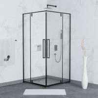 Душевой уголок RGW Stilvoll SV-33B 100х100х200 профиль черный, стекло прозрачное