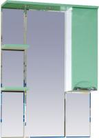 Зеркало-шкаф Misty Жасмин 75 с подсветкой, салатовая эмаль R