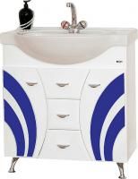 Тумба под раковину Misty Каролина 70 синее стекло