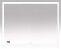 Зеркало Misty Неон 2 LED 100x80, с часами, сенсор на зеркале