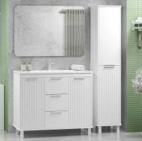 Тумба с раковиной Brevita Рисака White 100
