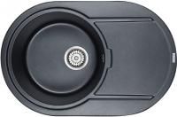 Мойка кухонная Paulmark Fittich PM317650-BLM черный металлик