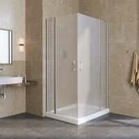 Душевой уголок Vegas Glass EFA-F LUX 120*100 07 10 R профиль матовый хром, стекло сатин