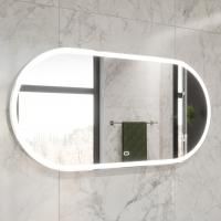 Зеркало Stworki Мальмё 100 с подсветкой, сенсор на зеркале, овальное