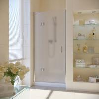 Душевая дверь в нишу Vegas Glass AFP LUX 120 08 10 L профиль глянцевый хром, стекло сатин