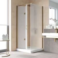 Душевой уголок Vegas Glass GPS-Fis LUX 80*80 05 10 L профиль бронза, стекло сатин