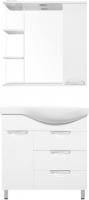 Мебель для ванной Style Line Жасмин 82 L белая, с бельевой корзиной