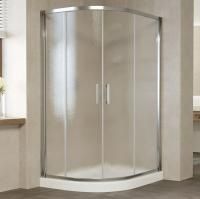 Душевой уголок Vegas Glass ZS-F 120*110 08 02 профиль глянцевый хром, стекло шиншилла