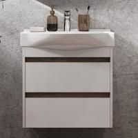 Тумба с раковиной Aquaton Нортон 65 подвесная, белый глянец