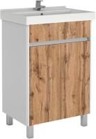 Тумба с раковиной Домино Uno 60 дуб вотан