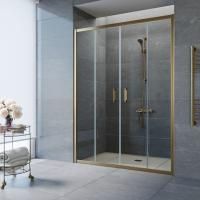 Душевая дверь в нишу Vegas Glass Z2P TUR NOVO 190 05 01 профиль бронза, стекло прозрачное