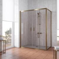 Душевой уголок Vegas Glass Z2P+ZPV TUR NOVO h1900 150*70 05 05 профиль бронза, стекло бронза