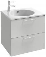 Тумба с раковиной Jacob Delafon Odeon Rive Gauche 60 белая, 2 ящика, ручки хром