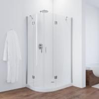 Душевой уголок Vegas Glass AFS-F 100*80 08 01 R профиль глянцевый хром, стекло прозрачное