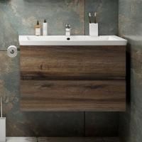 Тумба с раковиной Art&Max Techno 90 подвесная, дуб бомонд лофт