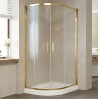 Душевой уголок Vegas Glass ZS-F 100*80 09 02 профиль золото, стекло шиншилла