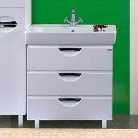 Тумба под раковину Misty Жасмин 70 белая эмаль, 3 ящика