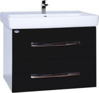 Тумба с раковиной Bellezza Рокко 80 подвесная, черная