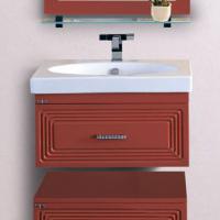 Тумба с раковиной Misty Европа 60 красная эмаль
