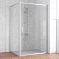 Душевой уголок Vegas Glass ZP+ZPV 140*80 07 01 профиль матовый хром, стекло прозрачное